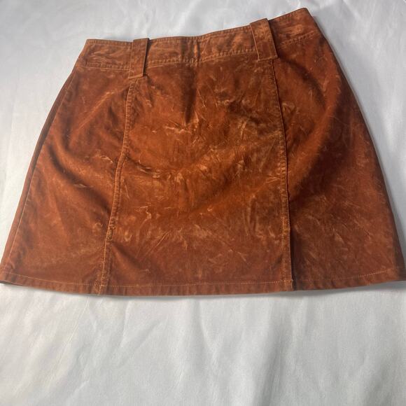 Vintage Guess velvety soft mini skirt size 28 rust brown -preowned **Flaw** - Picture 9 of 10